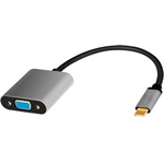 LogiLink USB-C 3.2 Gen1 -> VGA M/F adapter 0.15m fekete-szürke DP Alt Mode