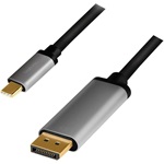 LogiLink USB-C 3.2 Gen1 -> Displayport 2.0 M/M video kábel 1.8m fekete-szürke DP Alt Mode