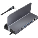 Logilink USB 3.2 Gen1 dokkoló és tartó, 6 port, USB-C PD, alumínium, ezüst