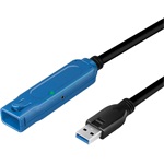 Logilink USB 3.2 Gen1 kábel, USB-A/M-USB-A/F, erősítő, fekete/kék, 30 m