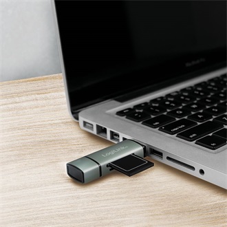 LogiLink USB3.2 Gen1 A / USB-C SD, microSD kártyaolvasó aluminium