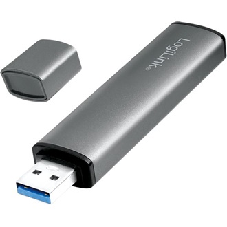 Logilink USB 3.2 Gen2, 2 portos hub kártyaolvasóval, alumínium házzal