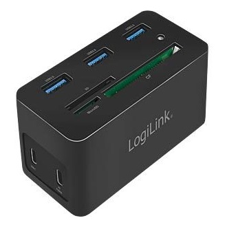 Logilink USB 3.2 Gen 1, Docking Station, USB-C, 10-Port, w/PD, mini, black