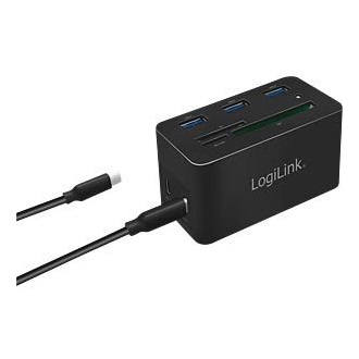 Logilink USB 3.2 Gen 1, Docking Station, USB-C, 10-Port, w/PD, mini, black