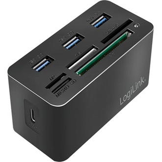 Logilink USB 3.2 Gen 1 dokkoló állomás, 8 portos, mini, fekete
