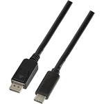LogiLink USB-C -> DisplayPort 1.2 M/M video kábel 3m fekete