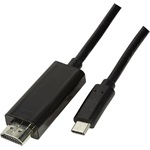 LogiLink USB-C 3.2 Gen1 -> HDMI 2.0 M/M video kábel 3m fekete DP Alt Mode