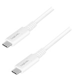 LogiLink USB4 Gen3×2 -> M/M adatkábel 0.8m fehér E-mark, PD 100W