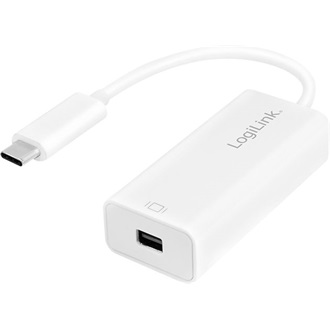 LogiLink USB-C 3.1 Gen1 -> Mini DisplayPort 1.2 M/F adapter 0.15m fehér