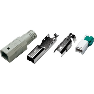 LogiLink crimp type USB 2.0 B csatlakozó dugó szürke