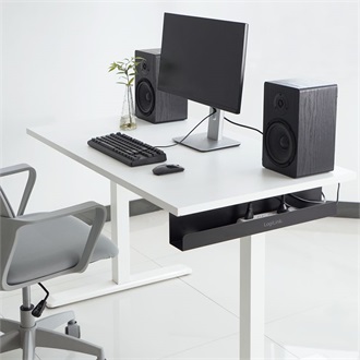 Logilink Under-Desk Cable Tray Organizer, black