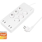 Logilink Wi-Fi Smart Socket aljzat, 6 utas, (CEE 7/3), 4x USB, Tuya kompatibilis