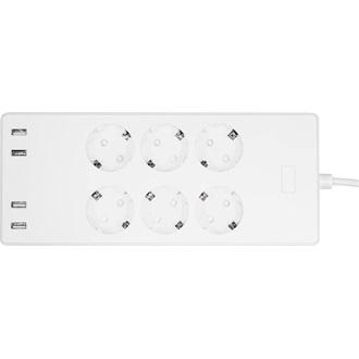 Logilink Wi-Fi Smart Socket aljzat, 6 utas, (CEE 7/3), 4x USB, Tuya kompatibilis