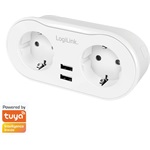 Logilink Wi-Fi intelligens csatlakozóaljzat, 2 utas (CEE 7/3), 2x USB, Tuya kompatibilis