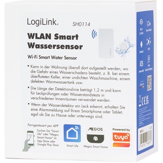 Logilink Wi-Fi intelligens vízszivárgás-érzékelő, Tuya kompatibilis