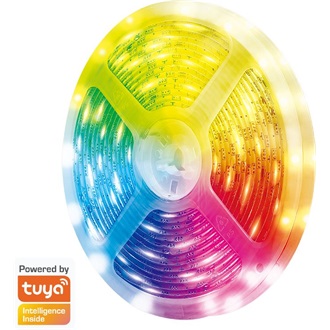 Logilink Wi-Fi smart RGB+CCT-LED-szalag, öntapadós, Tuya kompatibilis, 5 m