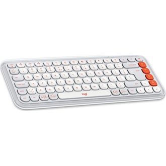 Logitech 920-013072 POP Icon Keys US vezeték nélküli piszkosfehér/narancssárga billentyűzet
