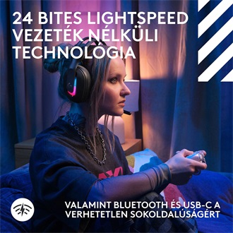 Logitech Astro A20 X gaming fejhallgató headset fekete