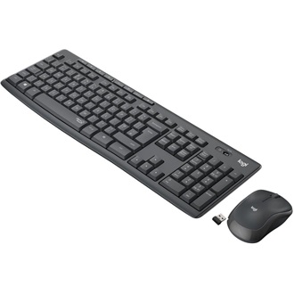 Logitech MK295 Silent vezeték nélküli cseppálló magyar membrán billentyűzet + egér szürke