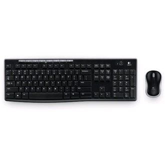 Logitech Desktop MK270 vezeték nélküli angol billentyűzet + egér fekete