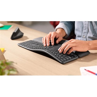 Logitech ERGO K860 Split Bluetooth / vezeték nélküli angol (US) billentyűzet szürke