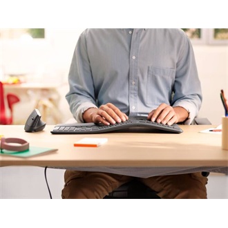 Logitech ERGO K860 Split Bluetooth / vezeték nélküli angol (US) billentyűzet szürke