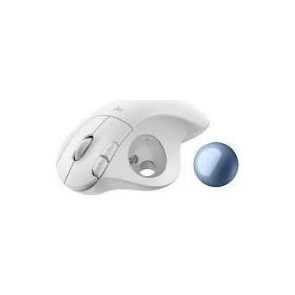 Logitech ERGO M575S optikai Bluetooth / vezeték nélküli vertikális egér fehér-kék (Off-White)