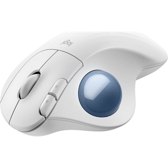 Logitech ERGO M575S optikai Bluetooth / vezeték nélküli vertikális egér fehér-kék (Off-White)