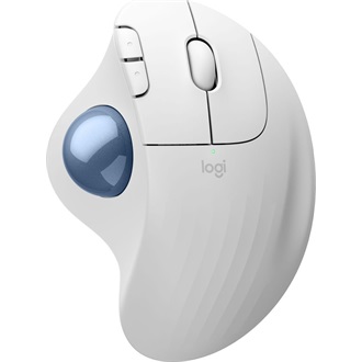 Logitech ERGO M575S optikai Bluetooth / vezeték nélküli vertikális egér fehér-kék (Off-White)