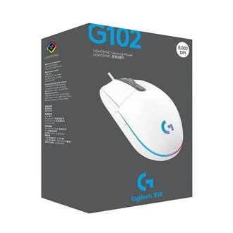 Logitech G102 LIGHTSYNC USB optikai gaming egér fehér