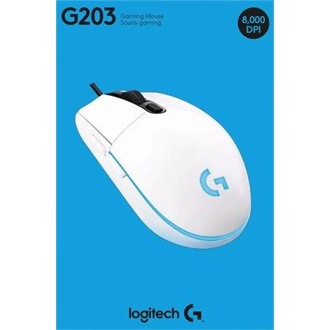 Logitech G203 LIGHTSYNC optikai USB gaming egér fehér