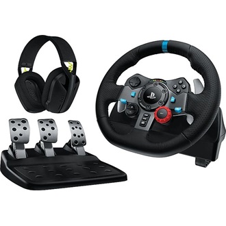 Logitech G29 Driving Force Racing + G435 USB-C kormány játékvezérlő + headset fekete