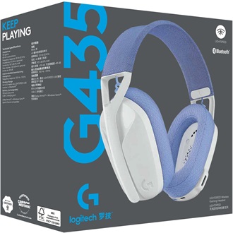 Logitech G435 LIGHTSPEED Wireless gaming fejhallgató headset fehér-kék