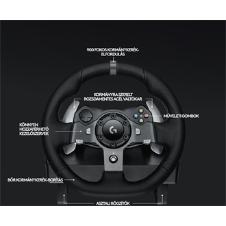 Logitech G920 + G335 USB-A kormány játékvezérlő + headset fekete
