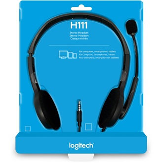 Logitech H111 fejhallgató headset fekete