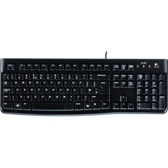 Logitech K120 USB cseppálló angol (US) billentyűzet fekete OEM