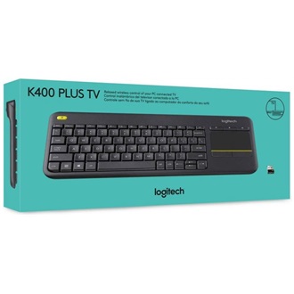 Logitech K400 Plus vezeték nélküli angol billentyűzet fekete