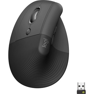 Logitech Lift Left Vertical Ergonomical optikai Bluetooth / vezeték nélküli vertikális egér fekete