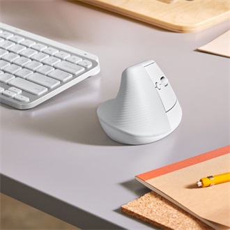 Logitech Lift Vertical Ergonomical optikai Bluetooth / vezeték nélküli vertikális egér fehér