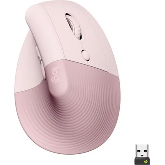 Logitech Lift Vertical Ergonomical optikai Bluetooth / vezeték nélküli vertikális egér piros