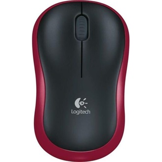 Logitech M185 nano optikai vezeték nélküli notebook egér fekete-piros