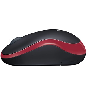 Logitech M185 nano optikai vezeték nélküli notebook egér fekete-piros