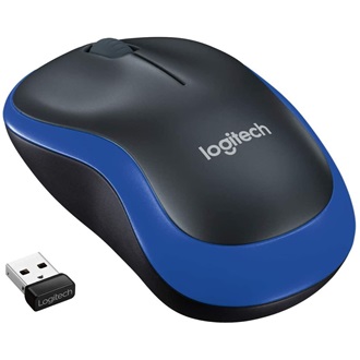 Logitech M185 optikai vezeték nélküli notebook egér kék-fekete