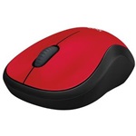 Logitech M185 optikai vezeték nélküli notebook egér piros-fekete