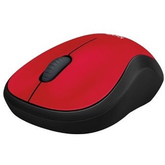 Logitech M185 optikai vezeték nélküli notebook egér piros-fekete