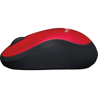 Logitech M185 optikai vezeték nélküli notebook egér piros-fekete