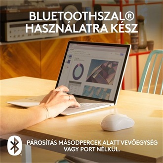 Logitech M240 Silent optikai Bluetooth egér (Off-White) fehér