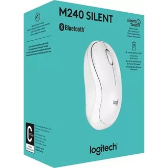 Logitech M240 Silent optikai Bluetooth egér (Off-White) fehér