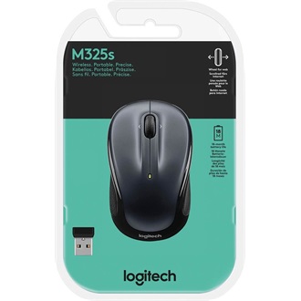 Logitech M325s optikai vezeték nélküli egér szürke-fekete