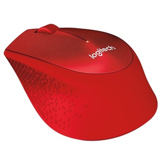 Logitech M330 Silent Plus egér piros